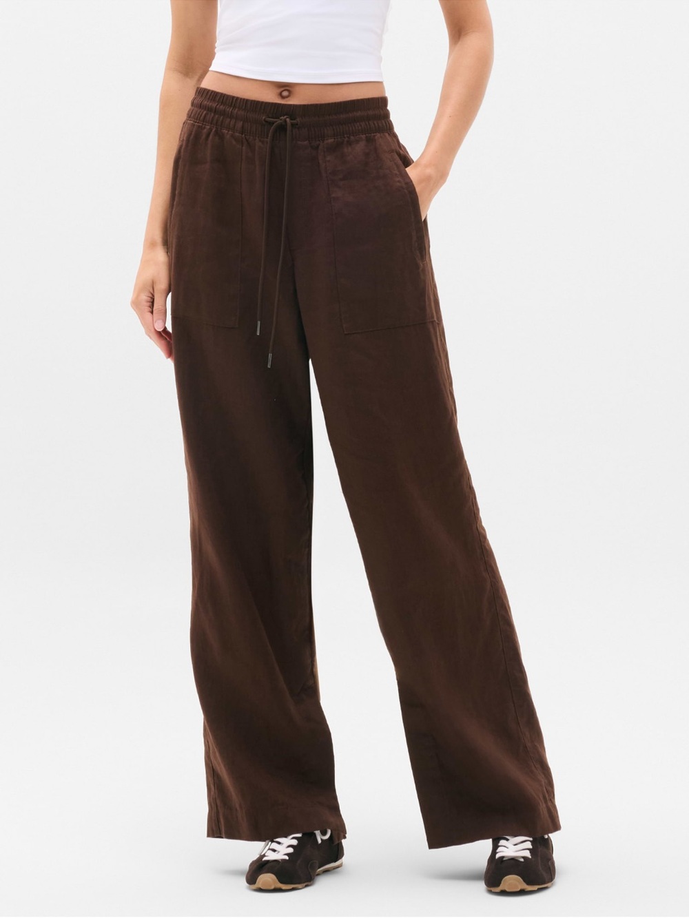 Athleta Retreat High Rise Linen Pants - Picture 5 of 5